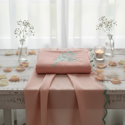 Pastel Whisper: Ethereal Grace in Mul Chanderi